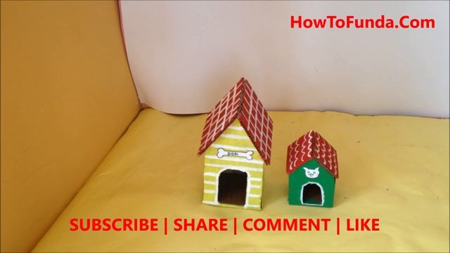 domestic animals shelter model making using cardboard and waste materials | diy | howtofunda