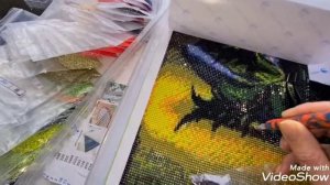 Алмазная мозаика-новый процесс 40×120.Кайфую!!!!