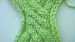 Сложный жгут. Вязание на спицах.