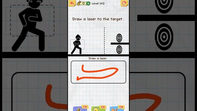 Draw The Perfect Laser Weapon - Draw 2 Save - Draw  Line to Solve Stickman Puzzle Game