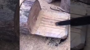 Стул из бревна