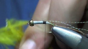 Fly tying Black and Olive Woolly Bugger (variant)