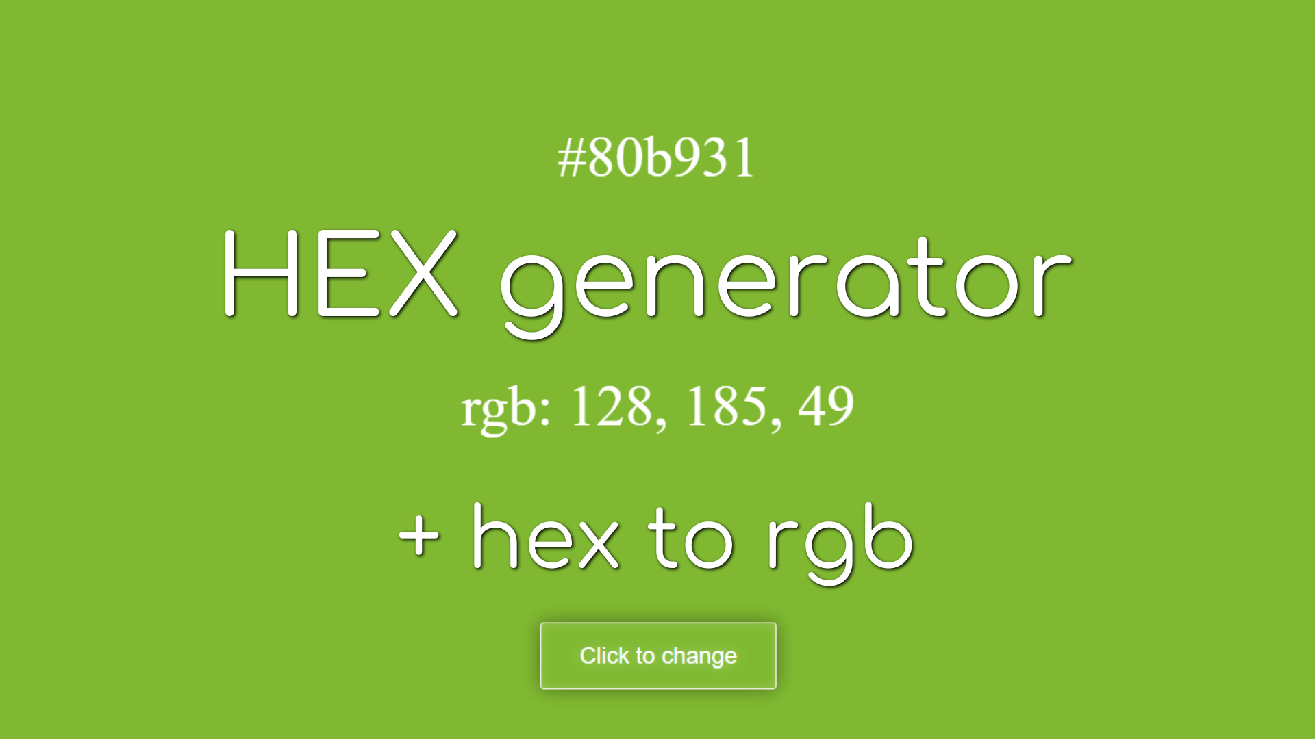 Hex generator