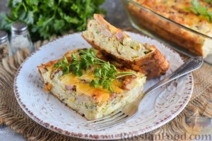 Капуста с беконом в "блинной" заливке.
КЛАФУТИ С КАПУСТОЙ И БЕКОНОМ