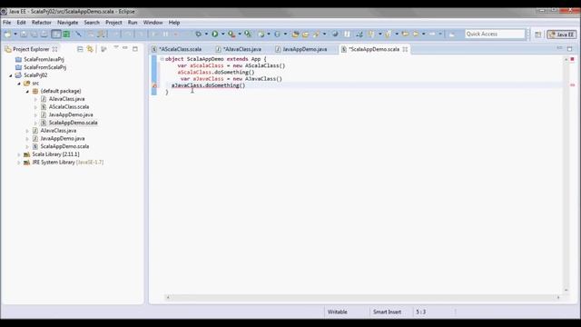 Scala Tutorial 02 (mix Java and Scala code)