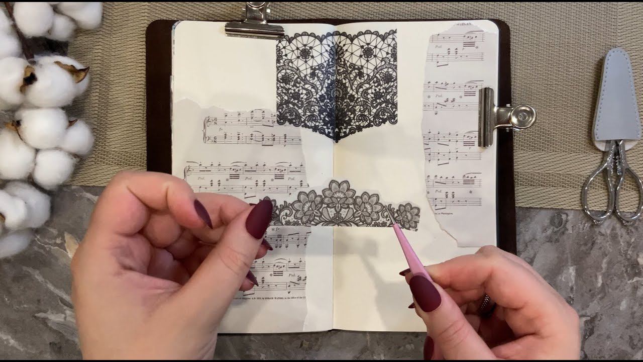 | ASMR for sleep | Vintage Black&White Journaling | No talking | Journal decoration | Relaxation 25 смотреть онлайн