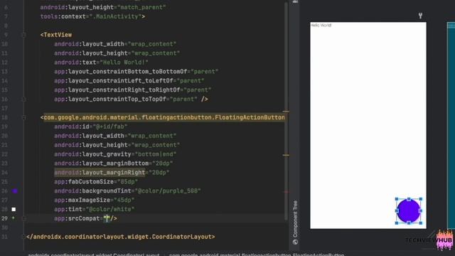 Customized Floating Action Button in Android (Part 2) | TechViewHub | Android Studio смотреть онлайн
