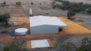 Concreted farm machinery shed | Entegra