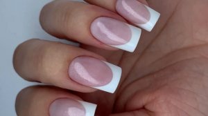 Выкладной френч. Наращивание ногтей на нижние формы #nails #nailart #manicure