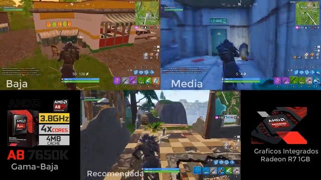 FORTNITE: BATTLE ROYALE - AMD A8-7650K RADEON R7 3.30GHz смотреть онлайн