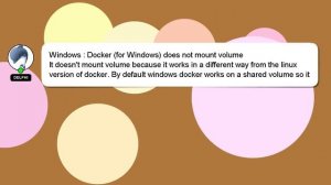 Windows : Docker (for Windows) does not mount volume