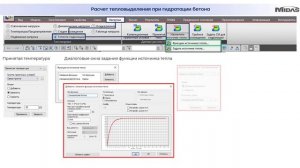 Расчет тепловыделения при гидратации бетона