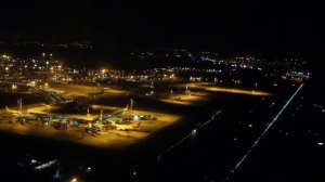 Вылет из ночного Рима (Night flight from Fiumicino airport (Rome))