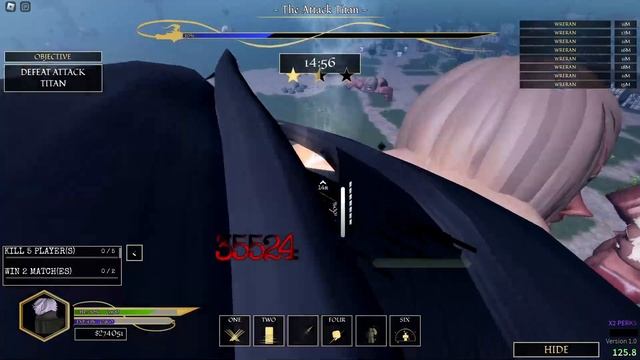 (Roblox) Attack On Titan: Evolution New CHAOTIC Attack Titan Raid (Solo) смотреть онлайн