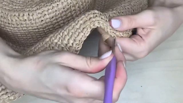 Отделочный ряд полей и завершение вязания смотреть онлайн