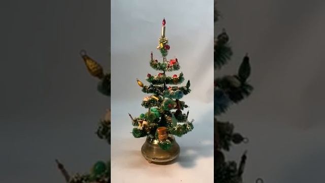 Vintage Christmas Tree Music Box