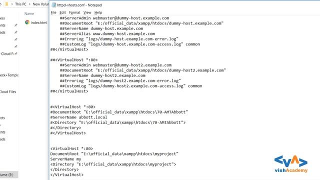 How to Create and Setup a Virtual Host on localhost in Hindi | vishAcademy
