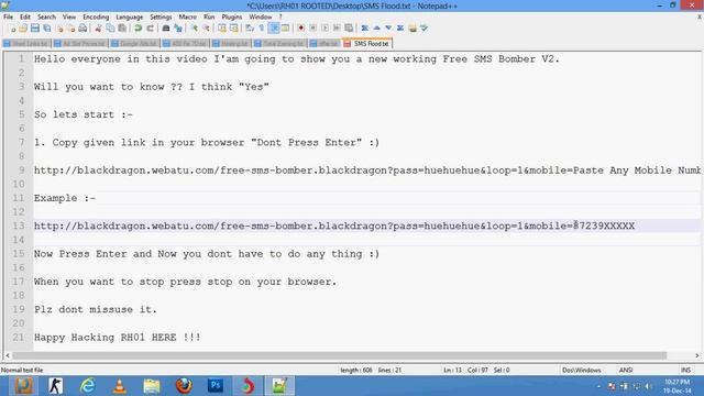 RoyalHacks :- Sms bomber V2 Working смотреть онлайн