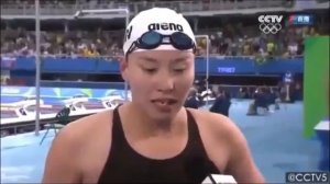 Олимпиада китайская пловчиха явно под чемто :)))