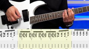 How to Play " Rammstein - Feuer Frei "  Guitar Rhythm w/Guitar Tabs