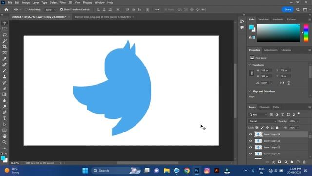 Photoshop Tutorial - Make 2D to 3D Logo in Photoshop - Second method(in Hindi) смотреть онлайн