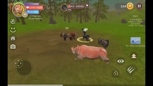 Побеждаю Носорога Разрушителя и прохожу Квест в WildCraft.