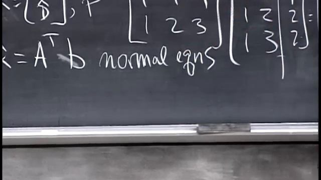 16. Projection Matrices and Least Squares