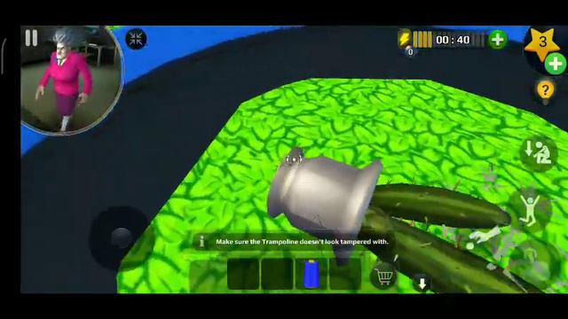 Мисс ти сошла сума и скачет на батуте-Scary Teacher 3D смотреть онлайн