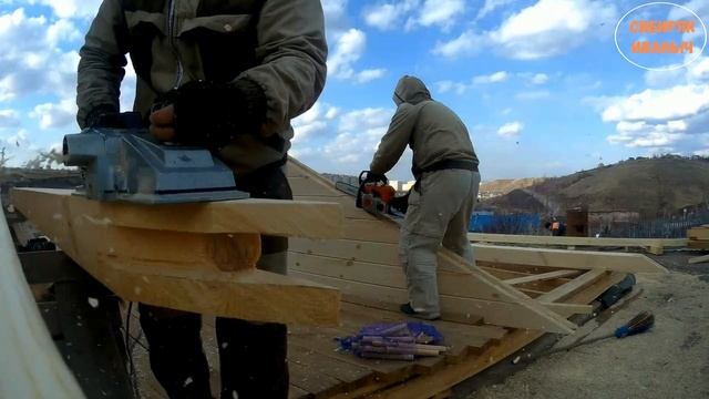 Хорошие строители Красноярск. Строим дом с террасой!!! Утепляем крышу!!!