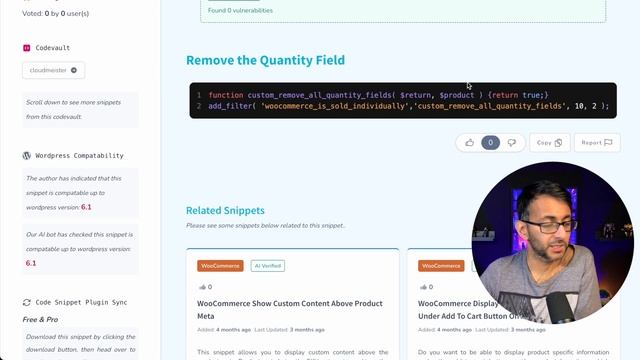 Remove the Quantity Field (regardless of sold individually) - Code Snippets - Wordpress CodeSnippet
