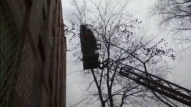 Высотный монтаж с вышки внешний блок кондиционер