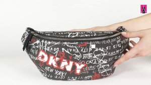 Видеообзор I Женская сумка поясная DKNY TILLY SLING GRAFFITI PU 2703628