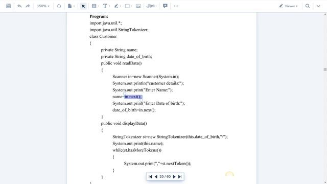 DAA Lab 2b: Write a Java class called Customer to store their name and date_of_birth смотреть онлайн