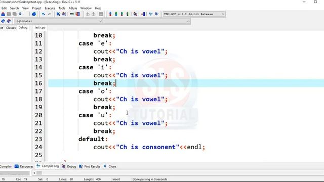 usage of break statement in switch statements C++ || switch case without break || C++ Programming смотреть онлайн