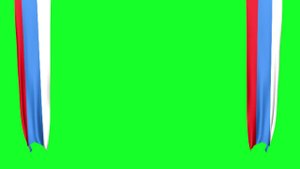 Green Screen Animation Russian Flag Chroma Key Футаж Русская символика 2 флага по бокам