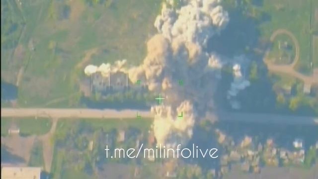 Удар ОТРК «Искандер» по зданию, используемого вооружёнными силами Украины.