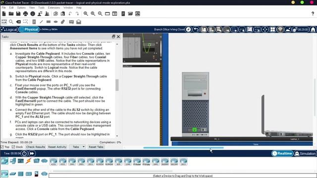 1.0.5 Packet Tracer - Logical and Physical Mode Exploration