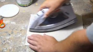 КАК НАКЛЕИТЬ ХОЛСТ НА ДВП. 2.