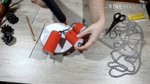 Новогодние свечи из втулок своими руками. Новогодняя поделка в школу или сад.