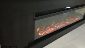 Индивидуальный линейный электрокамин - LINE 60 Black Dekor