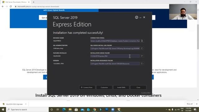 How to install SQL Server 2019 & SQL Server Management Studio in Windows 10 смотреть онлайн