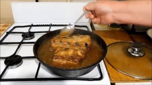 ГРУДИНКА свиная в сковороде. Божественный рецепт!