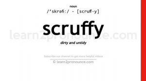 Pronunciation of Scruffy | Definition of Scruffy