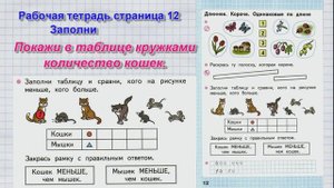 Математика 1 класс рабочая тетрадь 1 часть Моро страницы стр 12