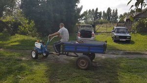 Первый выезд с самодельным прицепом