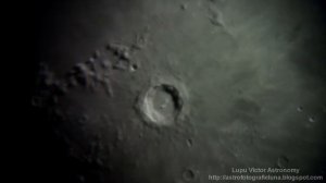 Copernicus crater and Montes carpatus video through telescope