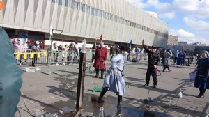 Демонстрация рубки казачьей шашкой/Russian Cossacks! Competitions in chopping with a checker