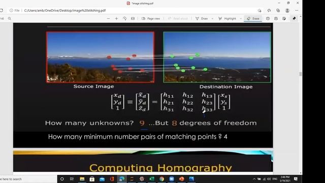 image panorama | image stitching | RANSAC | homography شرح عربي смотреть онлайн