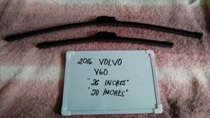 ? ? 2016 Volvo V60 Wiper Blade Replacement Size ?