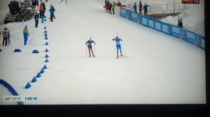 Биатлон смешанная эстафета финиш 10.01.21.